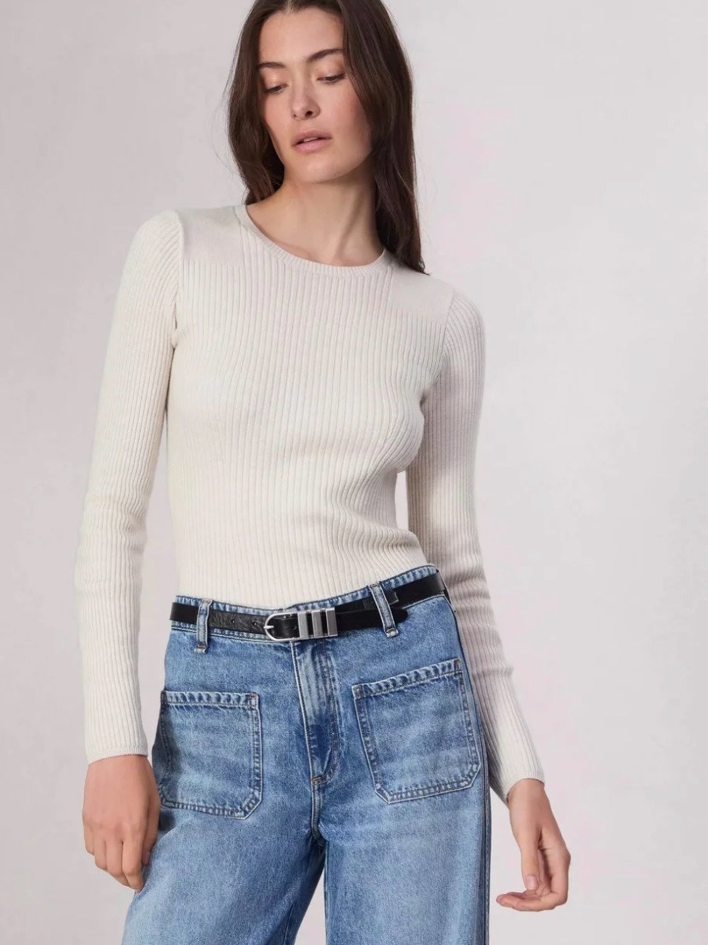 Rag and Bone Ribbed Crew Top